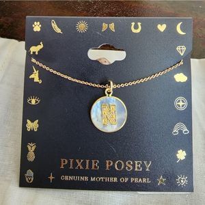 Pixie Posie NWT Letter N pendant & necklace